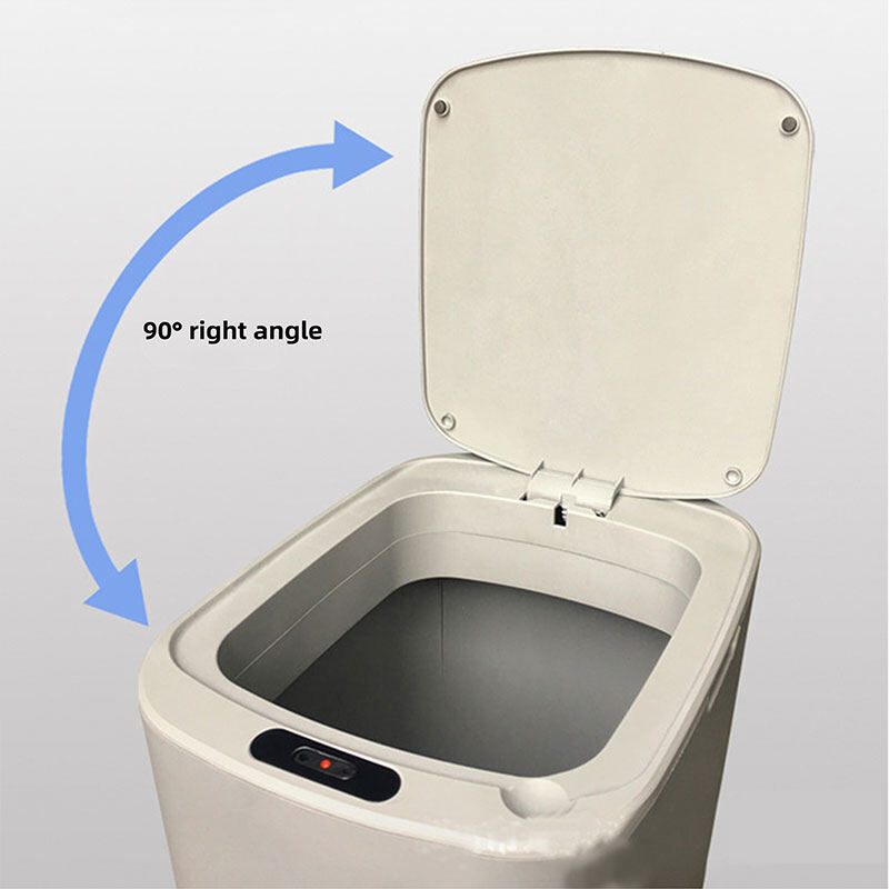 Intelligent induction trash can with lid large capacity stainless steel trash can
