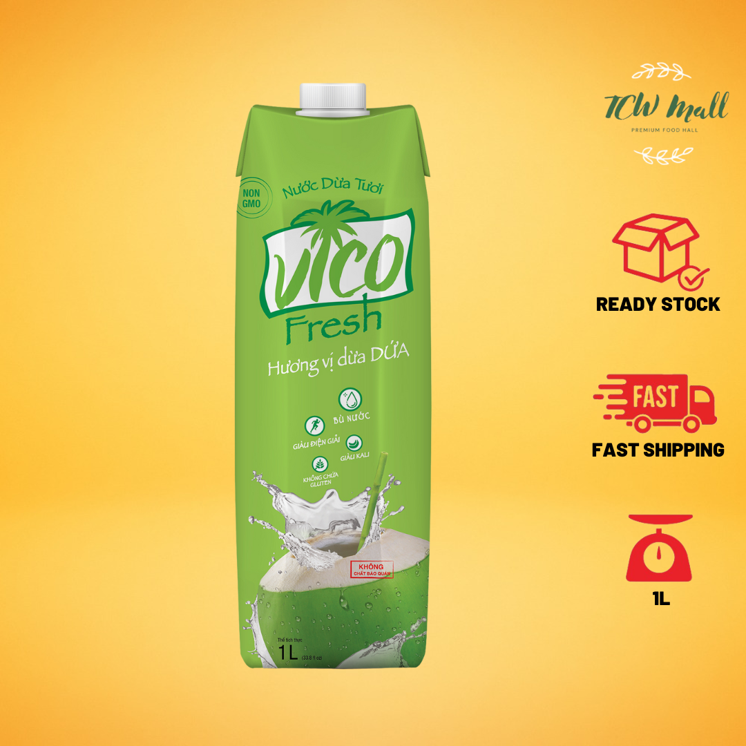 VICO FRESH 100% FRESH PANDAN COCONUT WATER - 1L PRISMA PACK (IMPORTED ...