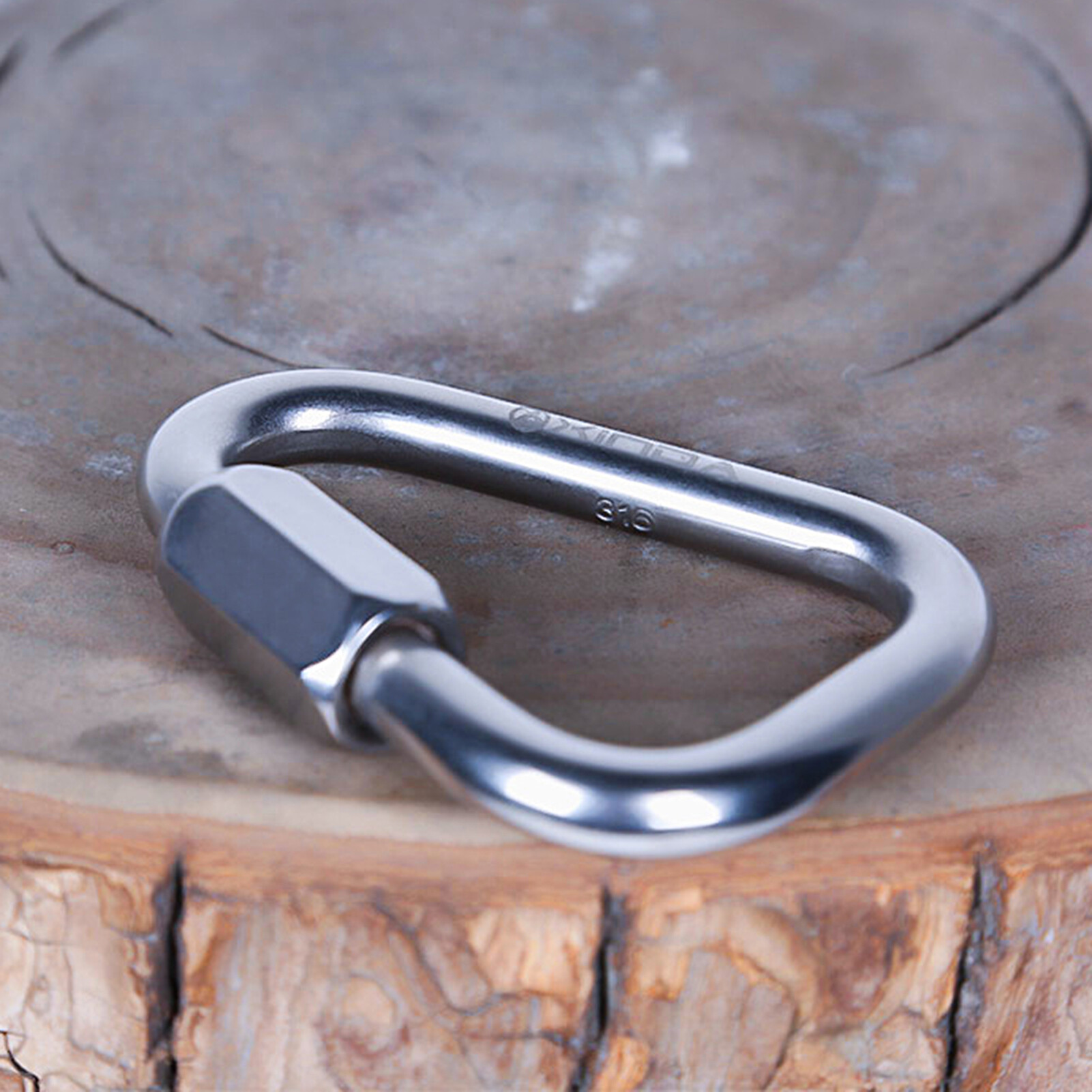 Ghxdryuru XINDA Triangle Quick Link Multifunctional Large Pull Mini Rustproof Wear-resistant Heavy Duty 304 Stainless Steel Aerial Work Outdoor Climbing Carabiner Climbing Gear Triangle Carabiner Rustproof