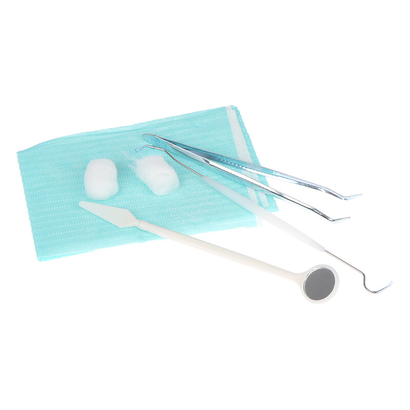 Bộ Dụng Cụ Khám Răng Dùng Một Lần Bộ Thiết Bị Nha Khoa Đa Chức Năng Hộp Dụng Cụ Thăm Dò/Kẹp/Gương