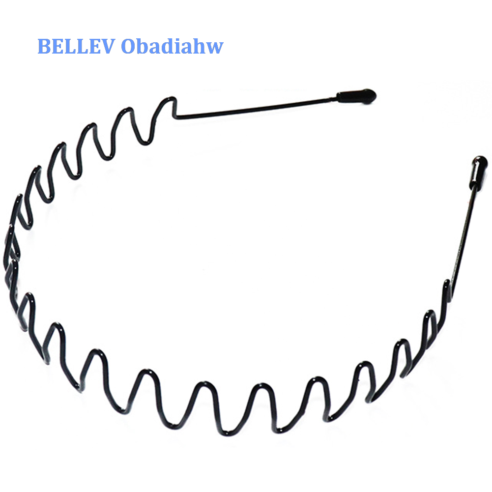BELLEVที่รัดผมที่คาดผมโลหะที่รัดผมสีดำฤดูใบไม้ผลิWaveที่รัดผมMulti-สไตล์Unisexยืดหยุ่นกีฬากลางแจ้งสำหรับผู้หญิงผู้ชาย