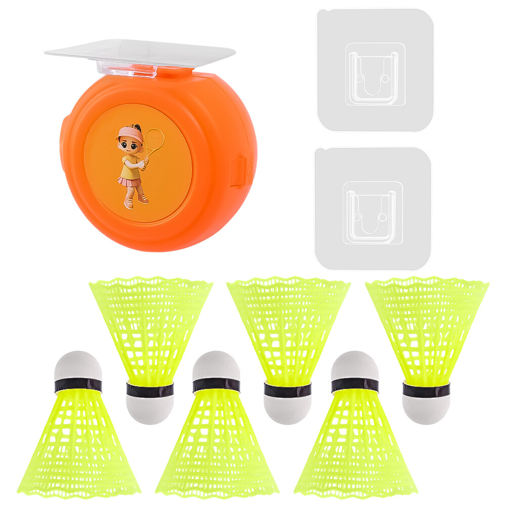 Portable Badminton Trainer Practice Training Tool Shuttlecock Stretch Self-study Professional Badminton Rebound for Kids Adult Indoor Outdoor Exercise