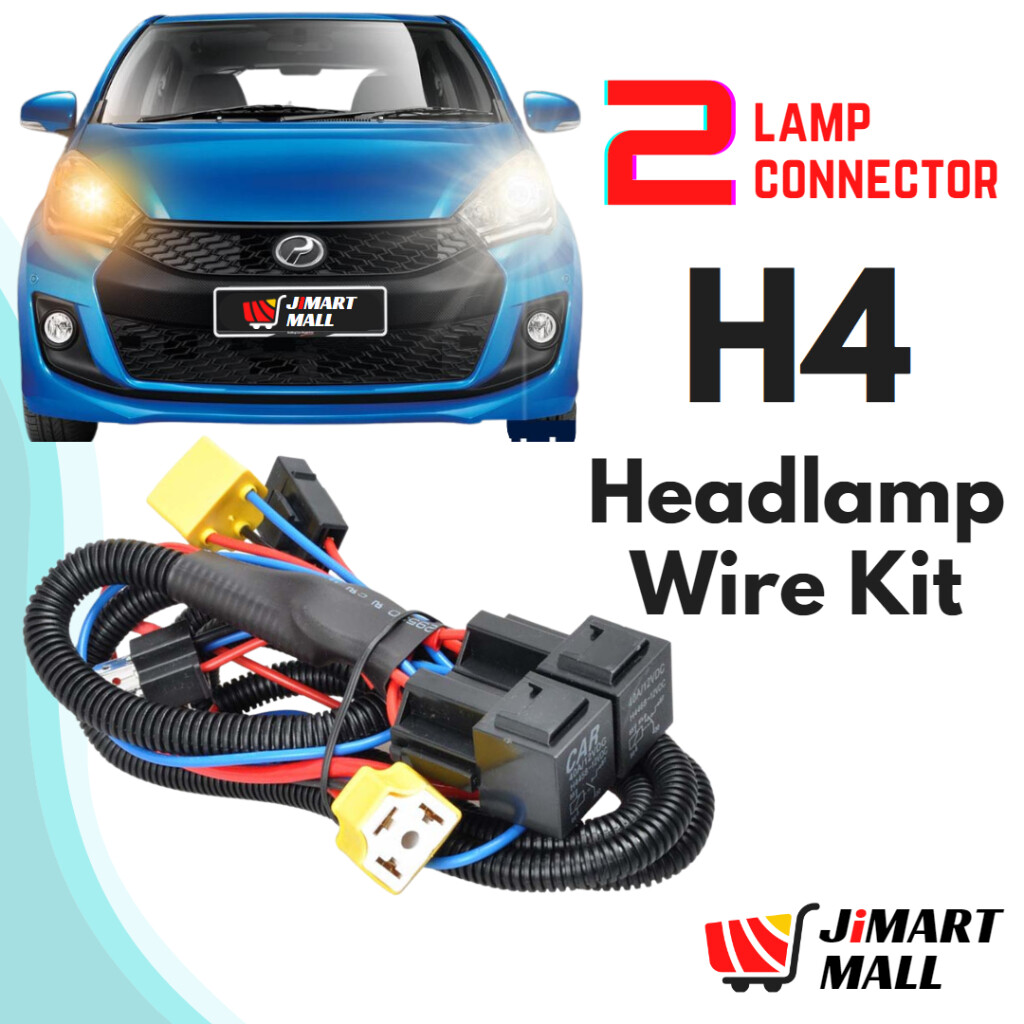 H4 12V WIRE KIT RELAY SET Car Headlamp Headlight Head Light Wiring LED