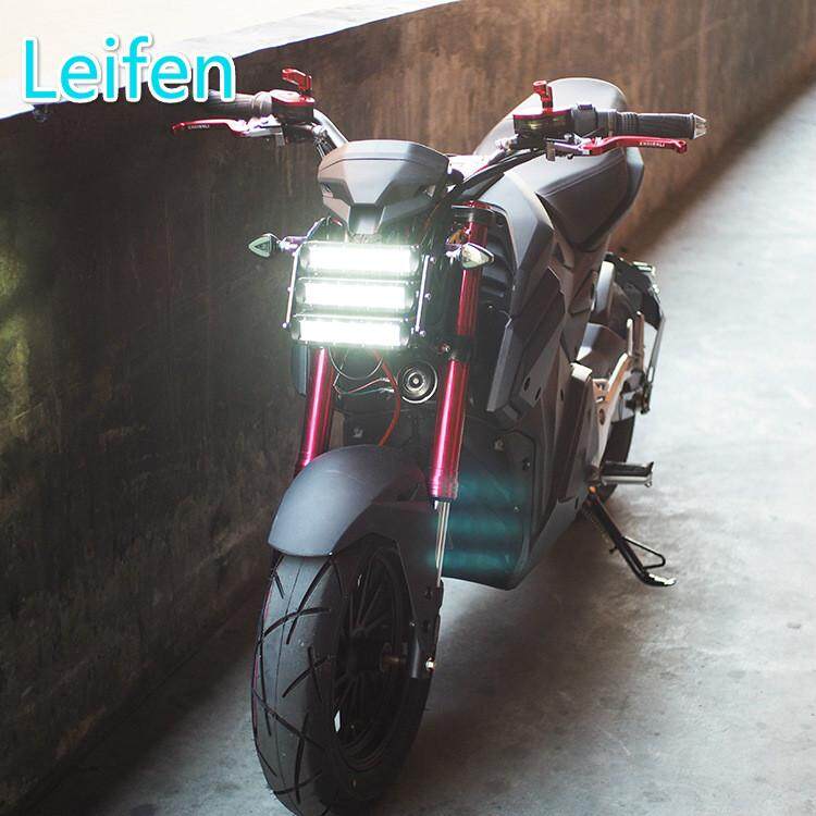 Leifen 90 W Motor Lampu LED Tahan Air 8000 K Garpu Depan Lampu Terang untuk Honda Grom 125 MSX125 MSX125SF 2013 2014 2015 2016 (braket Hitam + Putih Lampu Sorot)