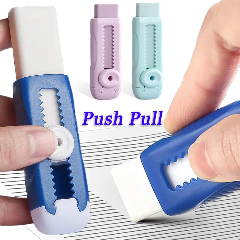 Polocat Tẩy bút chì Hữu Ích Lao Động Tiết Kiệm đẩy kéo Cao Su Sáng Tạo Lau Văn Phòng Phẩm Cho Trẻ Em Sinh Viên Vẽ Bằng Văn Bản đồ dùng học tập