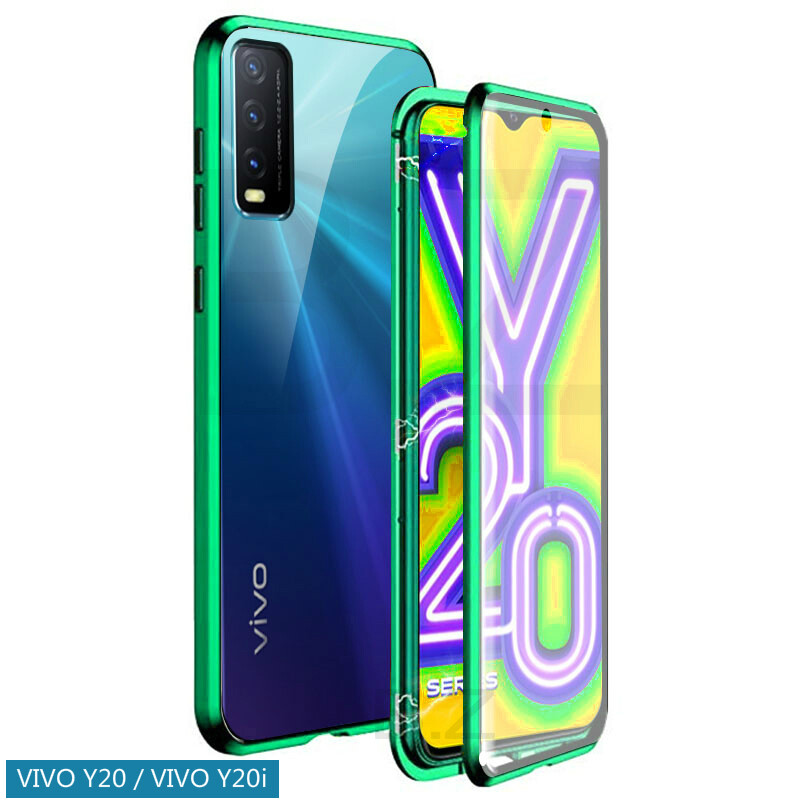 For VIVO Y20 / VIVO Y20i / VIVO Y20s / VIVO Y12s / VIVO Y20s G Magsnetic Case 360 Front+Back double-sided 9H Tempered Glass Case For VIVO Y20 2021 / VIVO Y20i / VIVO Y20s / VIVO Y12s 2020 / VIVO Y20s G Metal Bumper Case