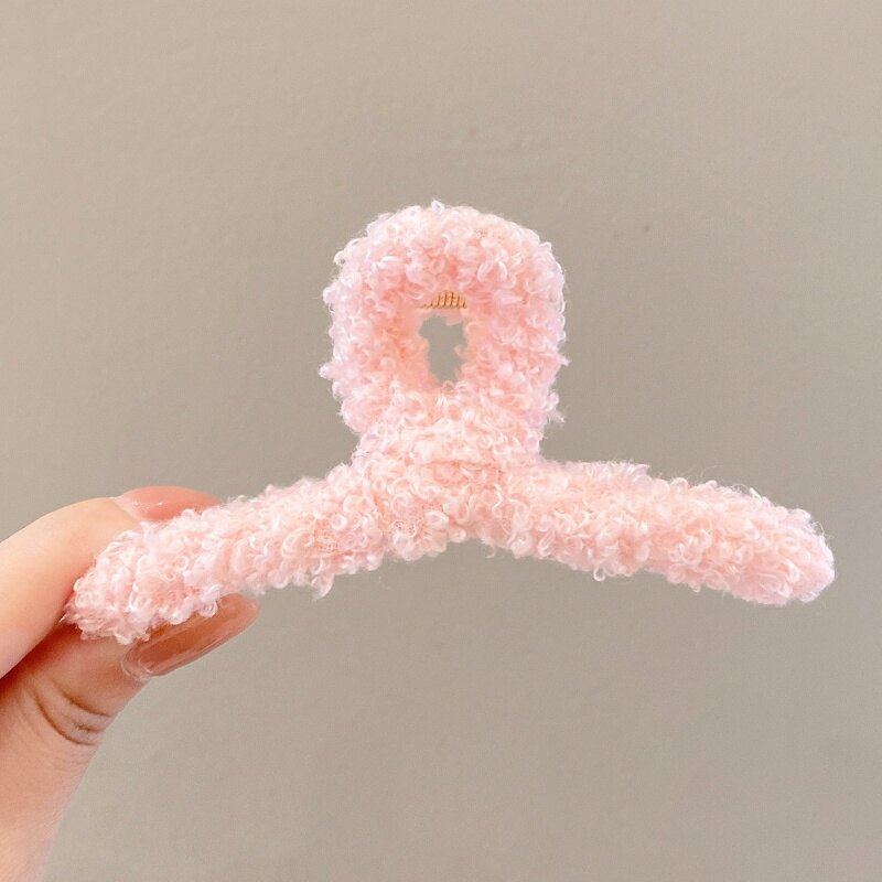 New Korean Hair Clips Sweet Cute Plush Clip Shark Clip For Woman Girls Hair Accessories