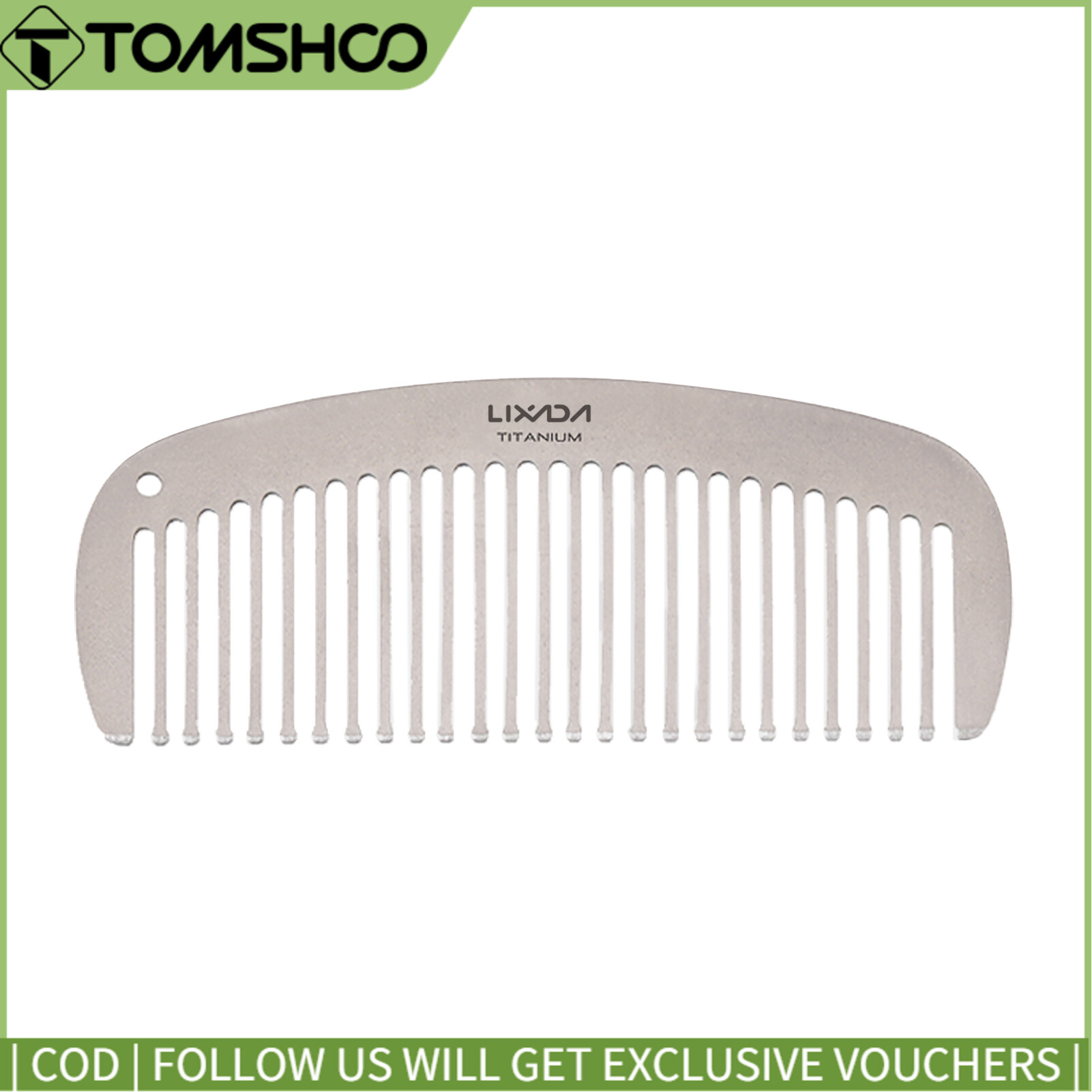 Topp Cycling Titanium Comb Anti-Static Hair Beared Comb Pocket Comb