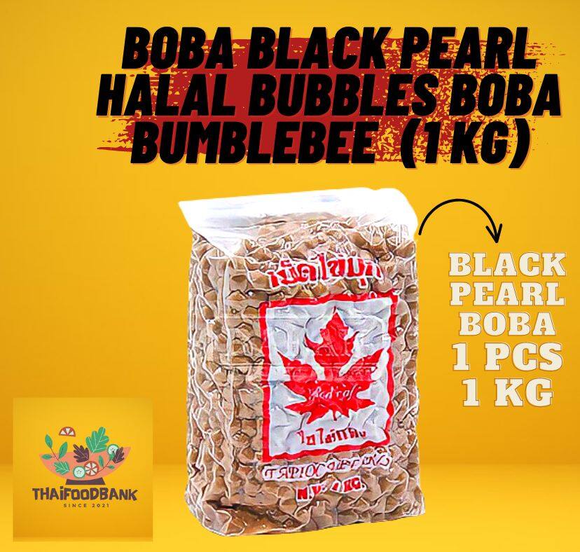 Boba Black Pearl Halal Bubbles Boba BumbleBee (1 KG) Lazada