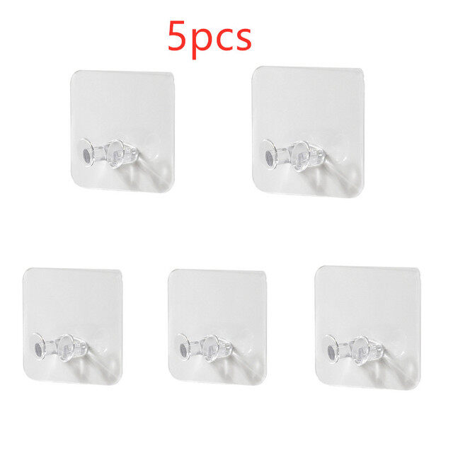 5pcs Wall Storage Hook Punch-free Power Plug Socket Holder Kitchen Stealth Hook Wall Adhesive Hanger Bathroom