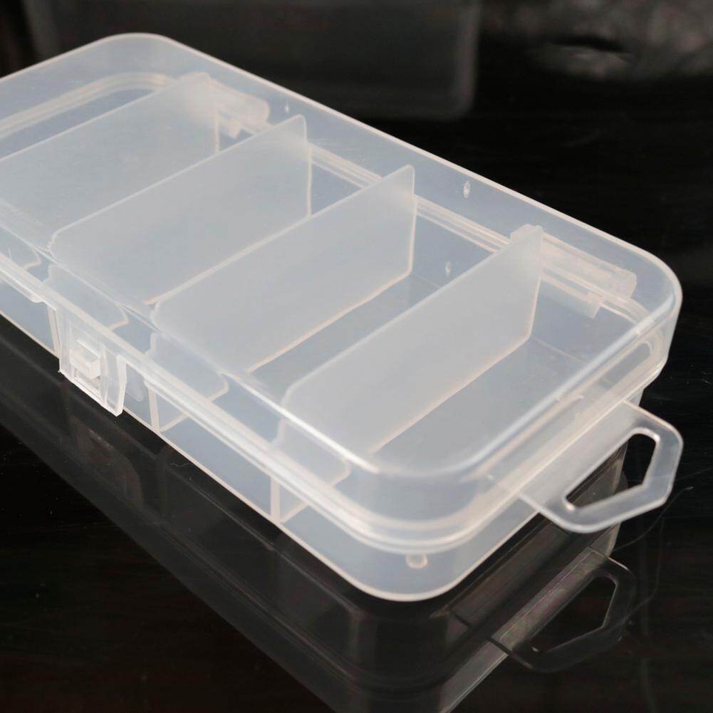 【Hot sale】Plastic 5 Compartments Fishing Tackle Box Fish Lure Hook Bait Storage Case