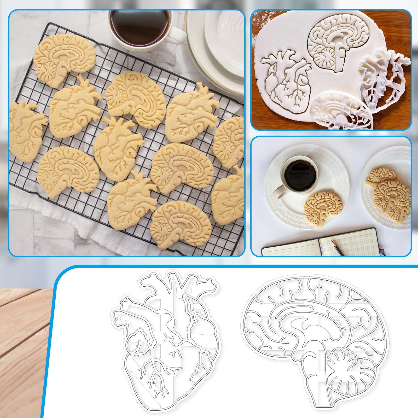 Halloween Artificial Organs Cookie Artificial Biscuits Cake Baking Decorating Tool