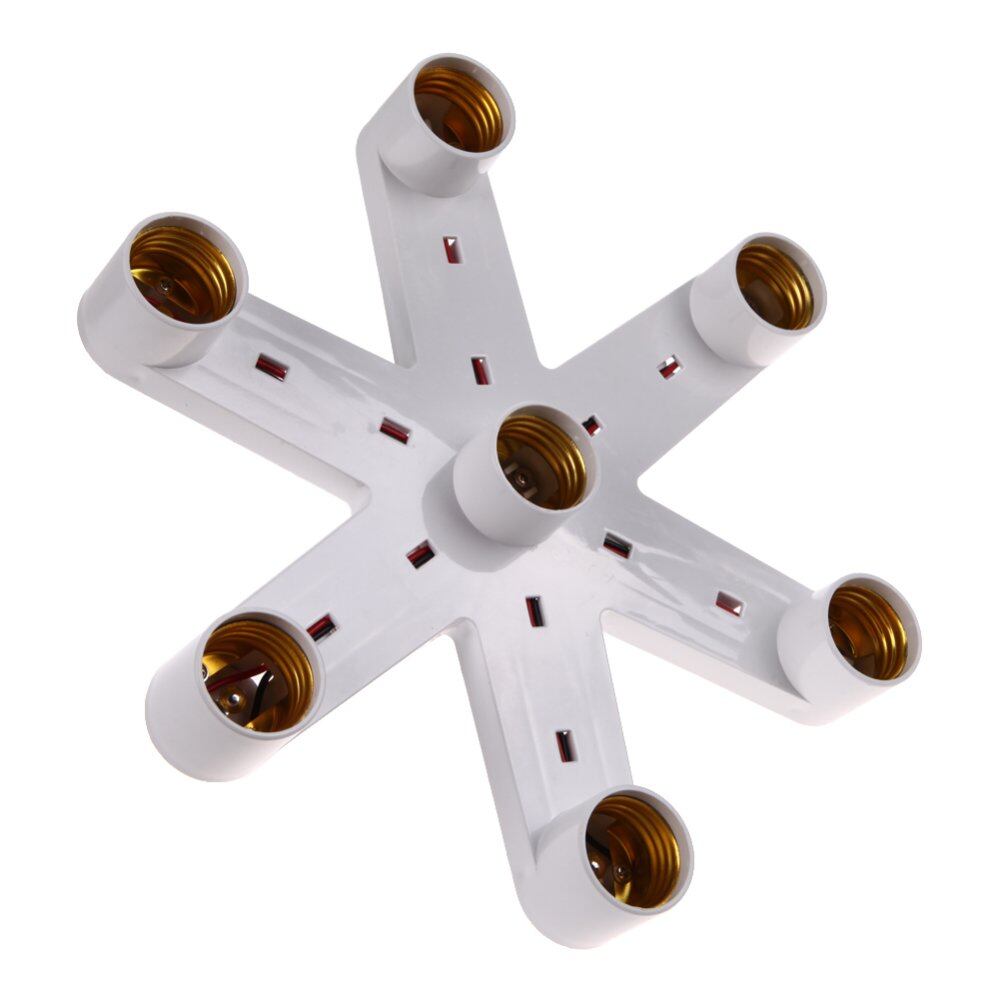 1 To 4/7 LED Lamp Light Bulb Base Socket Splitter Holder Converter