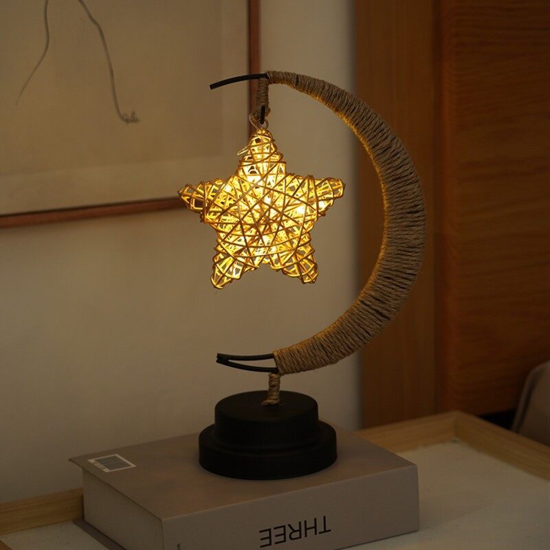 Bóng LED mới Đèn trang trí sáng tạo mặt trăng và phong cách ngôi sao dẫn đèn ban đêm tiệc handmade