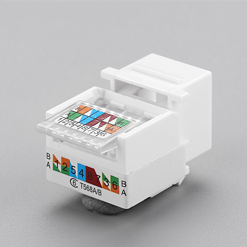 RJ45 Cat6 UTP Keystone Female Jack Connector Adapter Internet Network Lan Cable