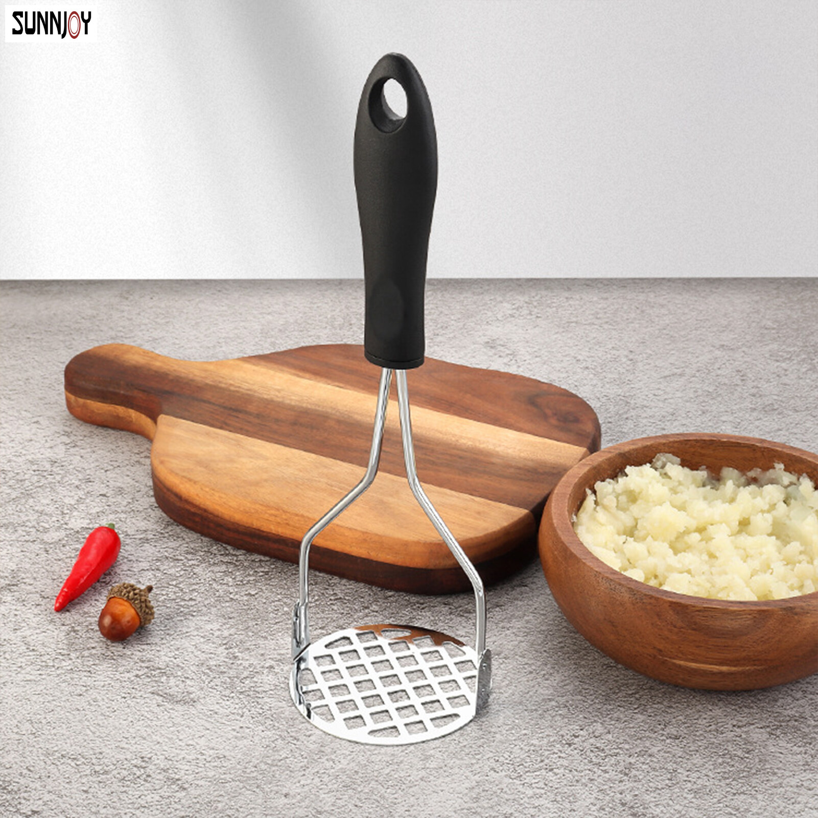 Stainless Steel Potato Smasher Heavy Duty Potato Ricer Handheld Potato