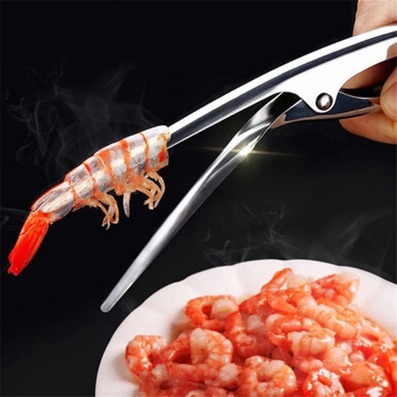 Dụng Cụ Nhà Bếp Inox Kìm Tôm, Máy Bóc Vỏ Tôm, Công Cụ Sáng Tạo