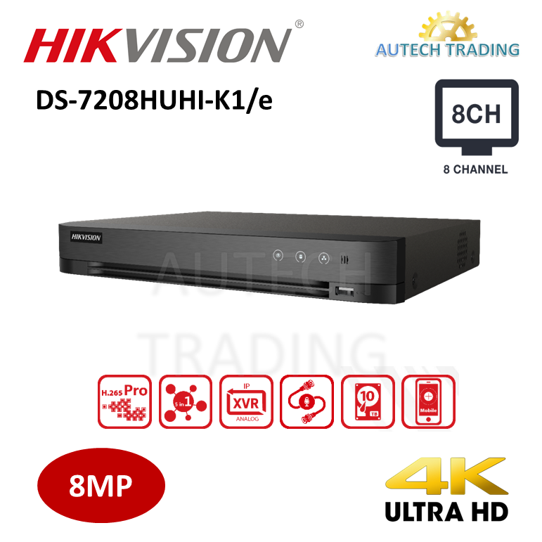 HIKVISION IDS-7208HUHI-M1/E 8 Channel 5MP 4k 8mp Full HD TURBO HD ...