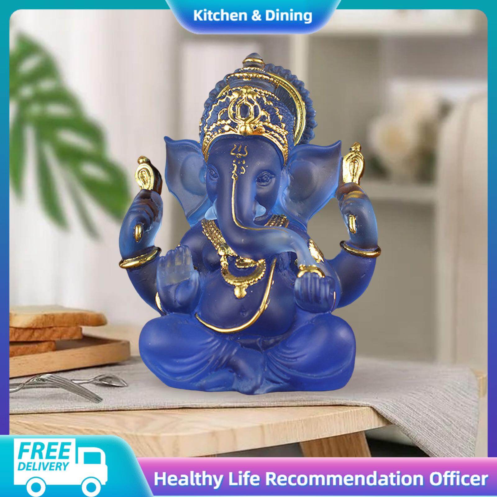 sharprepublic Ganesha Figurine Indian Fengshui Lord Ganesh Statues Home Ornaments Crafts