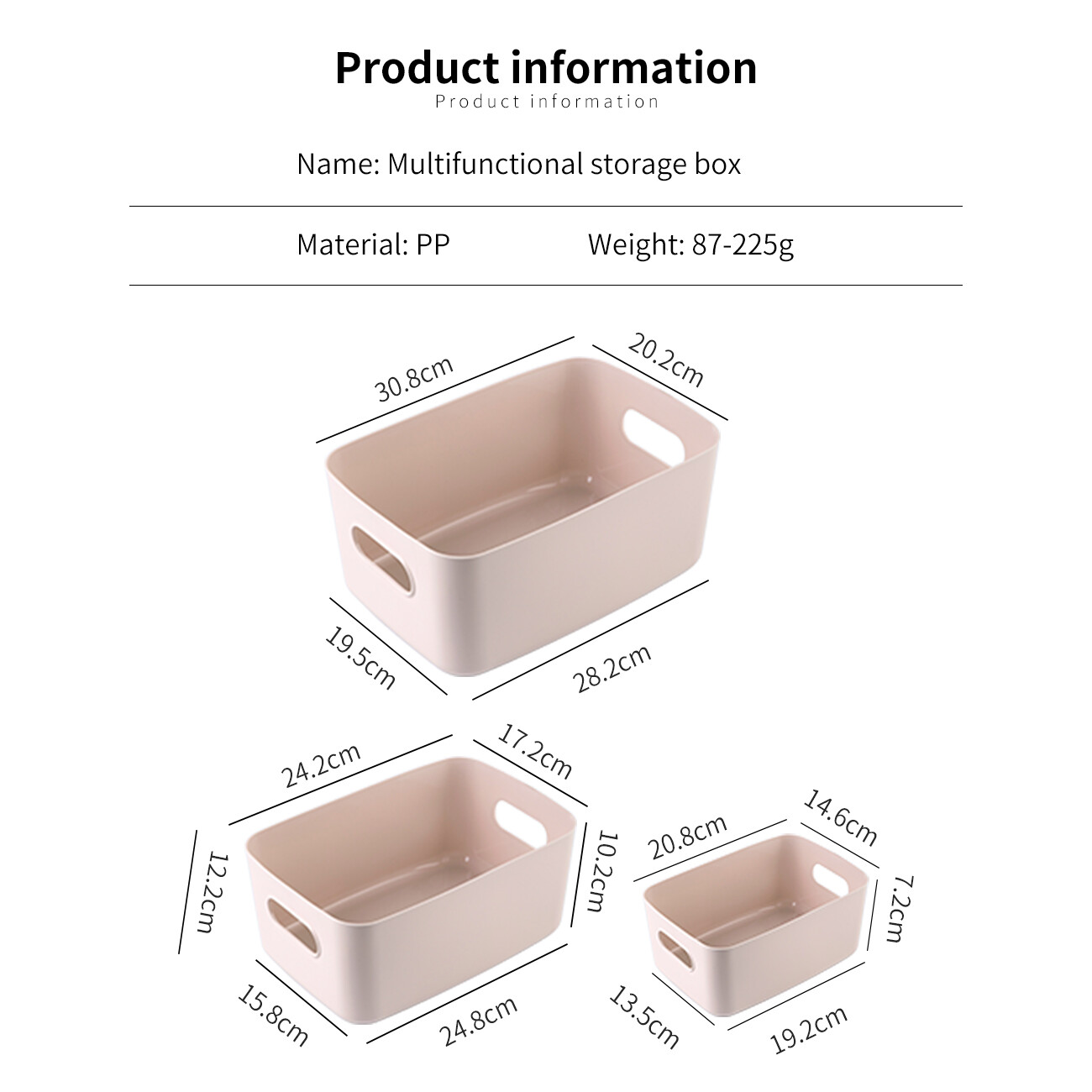 CNMF PP Multifunctional Durable High-Capacity Desktop Storage Box