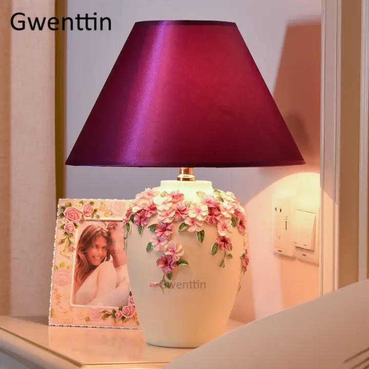 flower table lamp