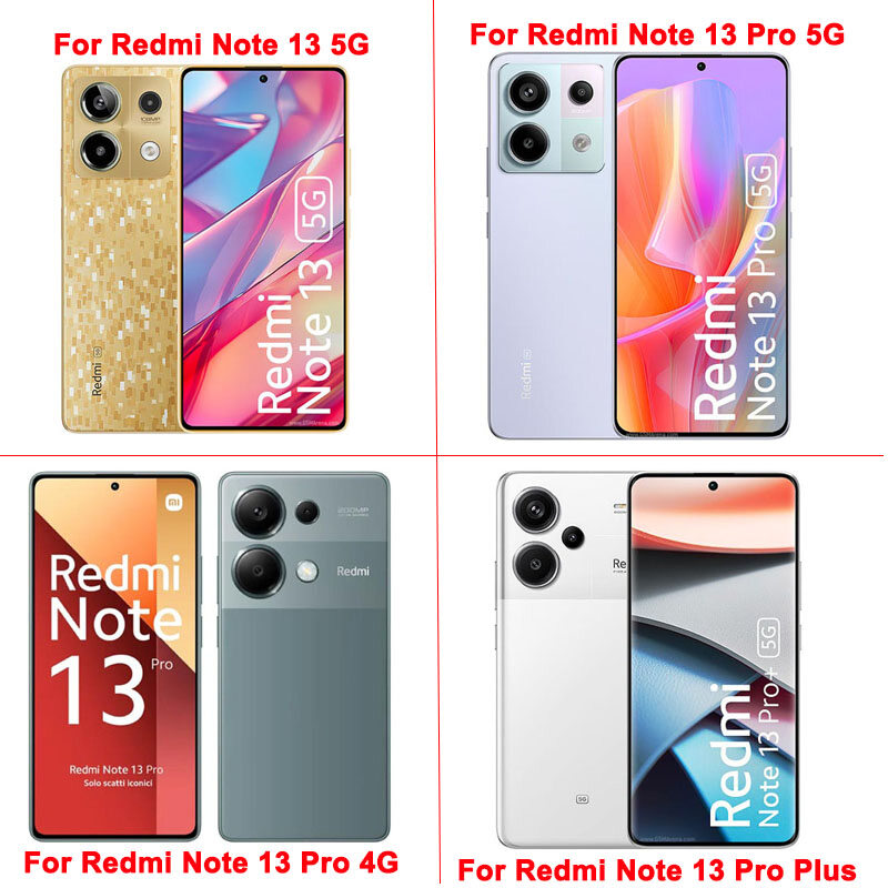 Flip Leather Phone Case For Xiaomi Redmi Note 13 Pro Note13 Note13Pro Note13 4G 5G 2024 Casing Matte PU Card Slot wallet Bracket Shockproof Protection Cases Cover