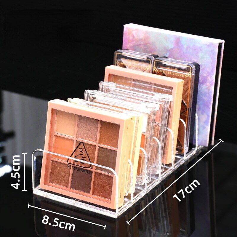 Compact Eyeshadow Palette Organizer Display Tray Acrylic 7 Grids Storage Box Cosmetics Rack Makeup Tools Holder Drawer Organizer