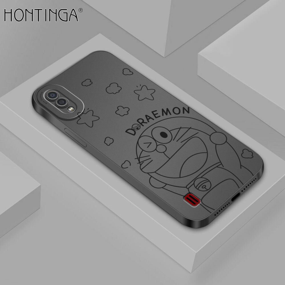 Hontinga Casing Case For Samsung Galaxy A10S A10 A11 A12 5G A01 A02 A03S Case New Square Soft Silicone Case Cartoon Anime Doraemon Full Cover Camera Protectior Shockproof Rubber Cases Back Cover Phone Casing Softcase For Girls