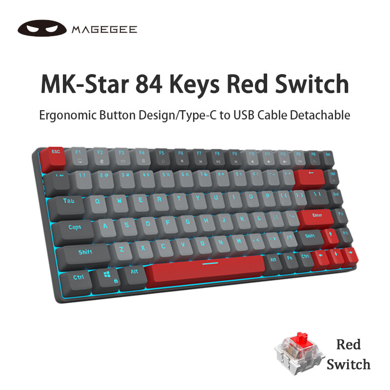 MageGee MKBox 65 Mechanical Keyboard Wired Gaming Keyboard Blue / Red