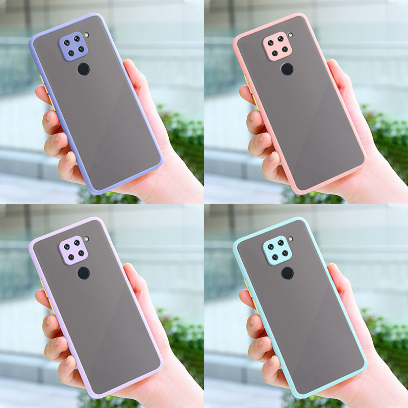 YBD Precision camera protection case For Xiaomi Redmi Note 9 Casing multiple colour Matte Hard PC Back Cover Shockproof Phone Case