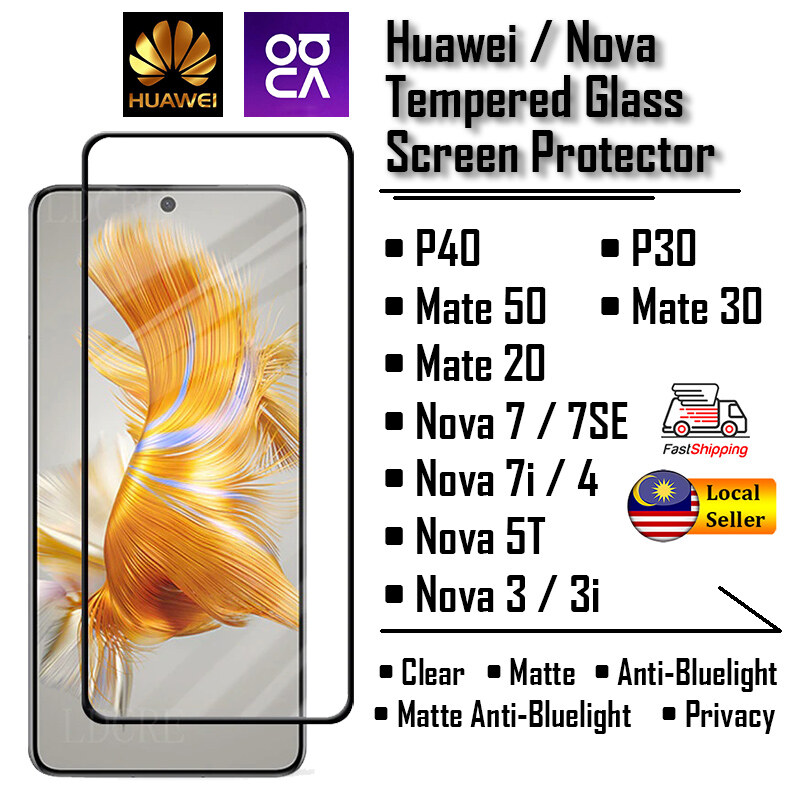 Screen Protector for Huawei P40 P30 Nova 7SE 7i 5T 3i Mate