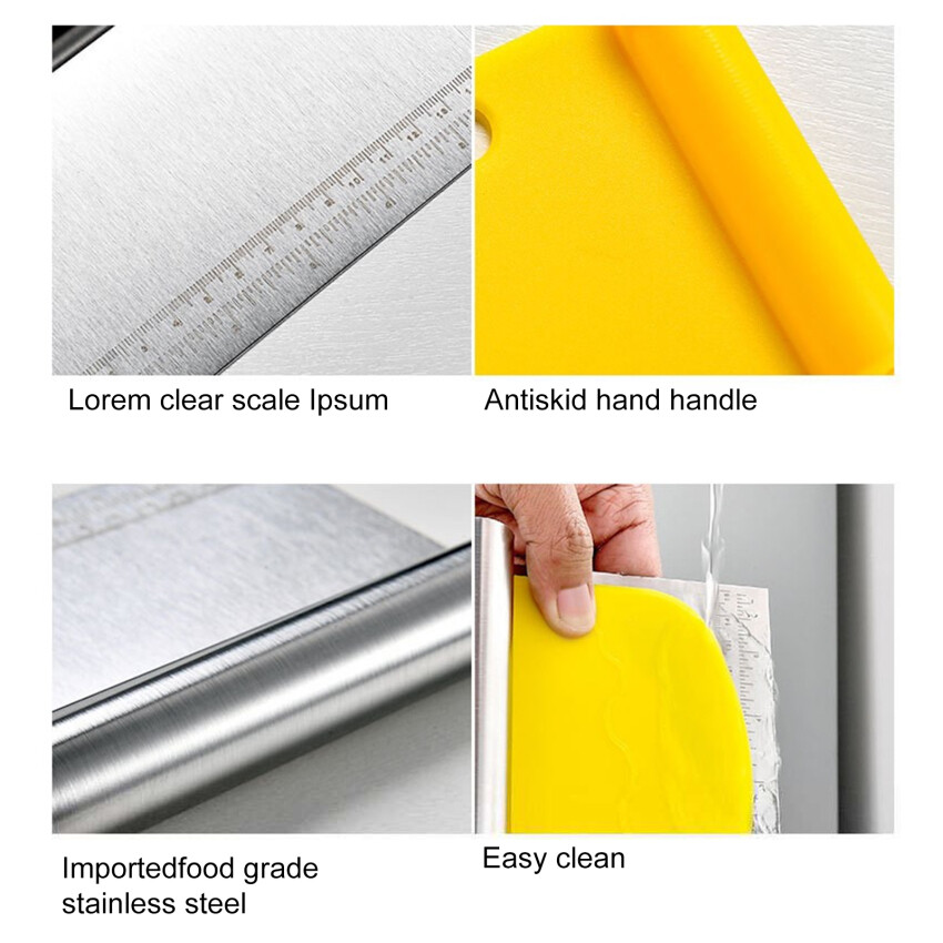 1pc Kitchen Dough Scrapers Bread Dough Cutter Plastic Baking Spatulas Bakery Scraper Household Baking Supplies