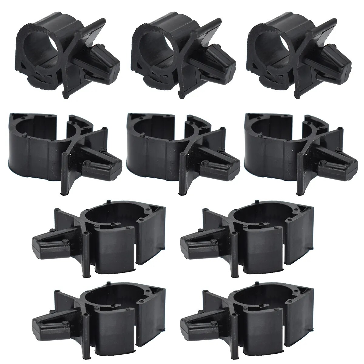 10Pcs Car Wiring Harness Fastener Route Fixed Retainer Clip Corrugated Pipe Tie Wrap Cable Clamp Oil Tube Beam Line Hose Bracket