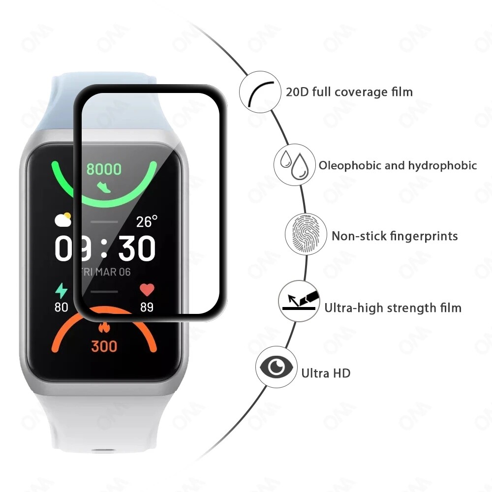 Screen Protector Film For OPPO band 2 smart watch 3D PMMA Screen Protector Full Coverage and HD Clear Soft Film