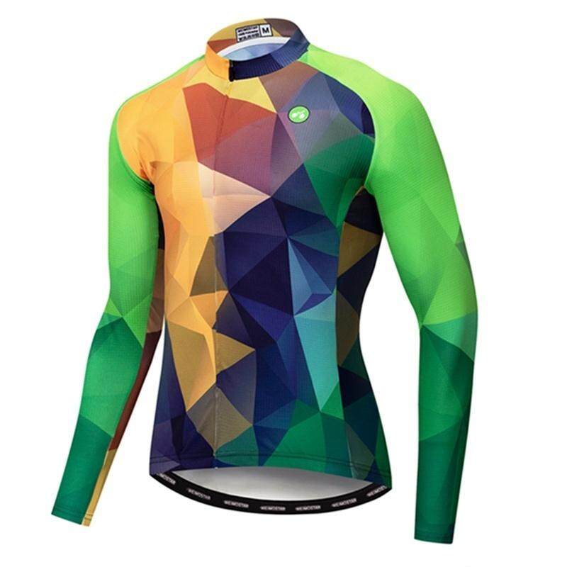 WEIMOSTAR Cycling Jersey Long Jacket Bike Riding Cycling Clothing Colorful Lines