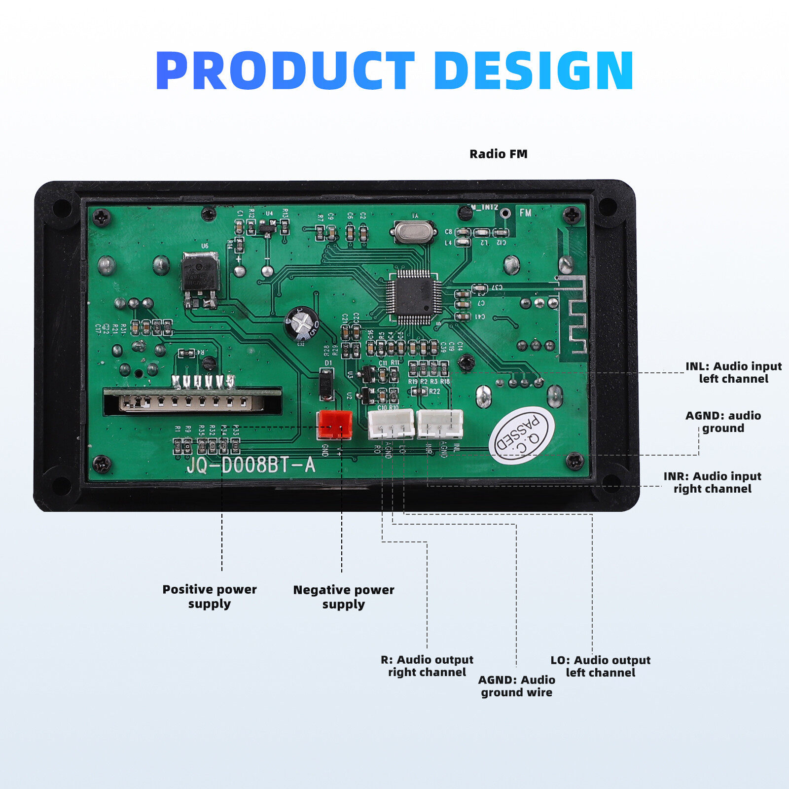 KEBETEME Bo Mạch Giải Mã MP3 LCD DC 12V Bộ Thu Âm Thanh DAC Bluetooth 5.0 Bộ Giải Mã APE FLAC Hỗ Trợ Màn Hình Lời Bài Hát Radio Ghi Âm Rảnh Tay