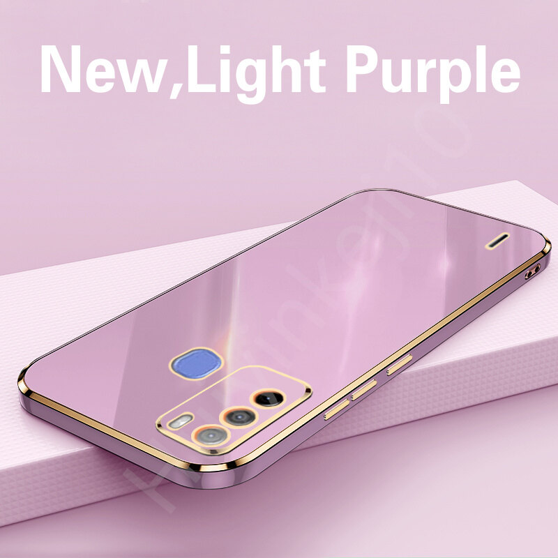 ITEL Vision 1 Pro ITEL S16 Ốp Silicon Mềm Mạ Điện Cạnh Thẳng Siêu Mỏng Ốp Điện Thoại Chống Sốc
