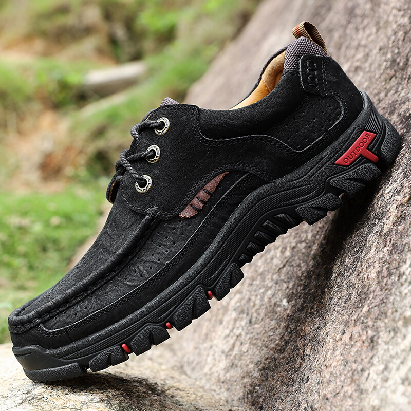 Yuanlan new high quality men's shoes 100% genuine leather casual shoes waterproof work shoes cow leather loafers plus size 38-48