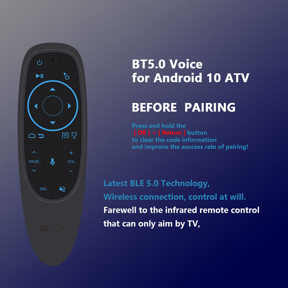 Kebidumei Wireless Air Mouse Smart Controller Voice Remote Control Wireless 2.4G / Bluetooth 5.0 Gyroscope Voice Control Wireless Air Mouse