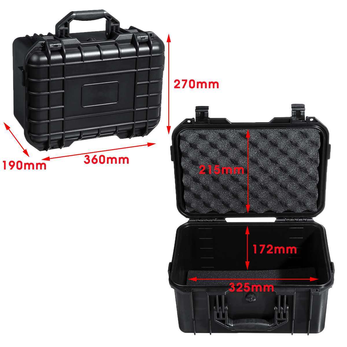 Waterproof safety carrying case shockproof sealing device tool box tool box suitcase box with foam