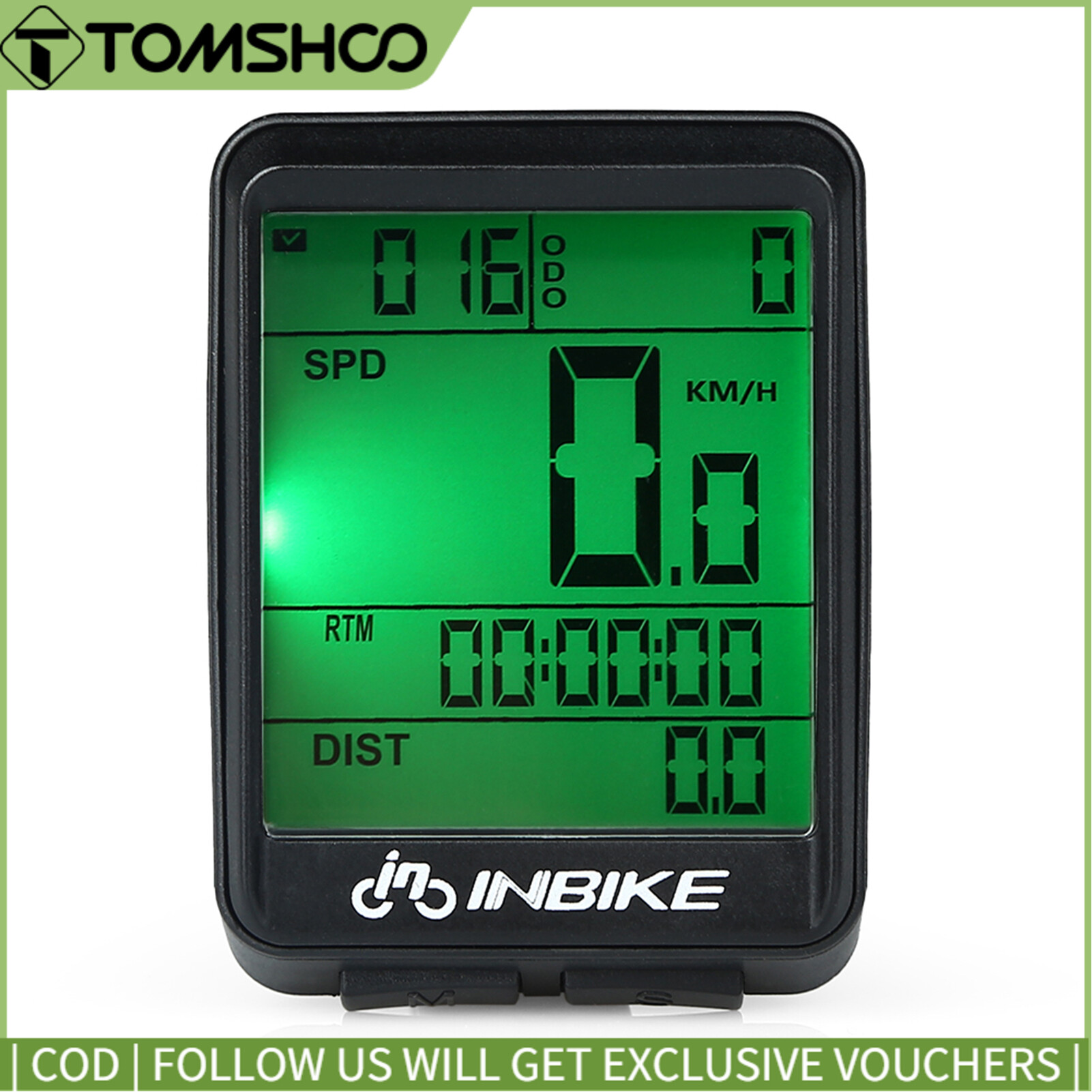 INBIKE Waterproof Bicycle Speedometer Wireless Bike Computer Rainproof LCD Display Multifunctional Cycling Odometer Temperature Calorie Counting User A/B Recorder