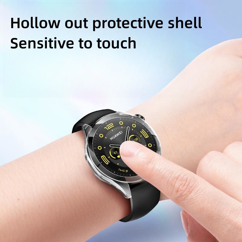 Kingzalin Đồng Hồ Ốp PC cho Huawei Cứng Gt4 46Mm Màn Hình Vỏ ốp bảo vệ khung giảm xóc Bảo Vệ Hollow vỏ cho Huawei Gt 4 Phụ Kiện