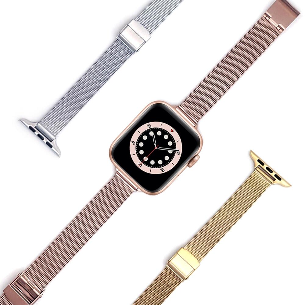 Slim Metal Stainless Steel Bracelet for Apple Watch Series 6 SE 5 Strap