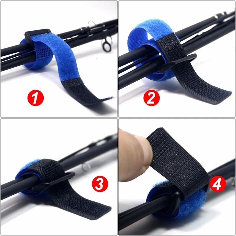 Băng keo dán cố định tự dính khóa dây đeo Khóa dán Velcro ni-lông móc có thể tái sử dụng dây dây buộc cáp và quản lý cáp vòng lặp nhanh 20/30cm