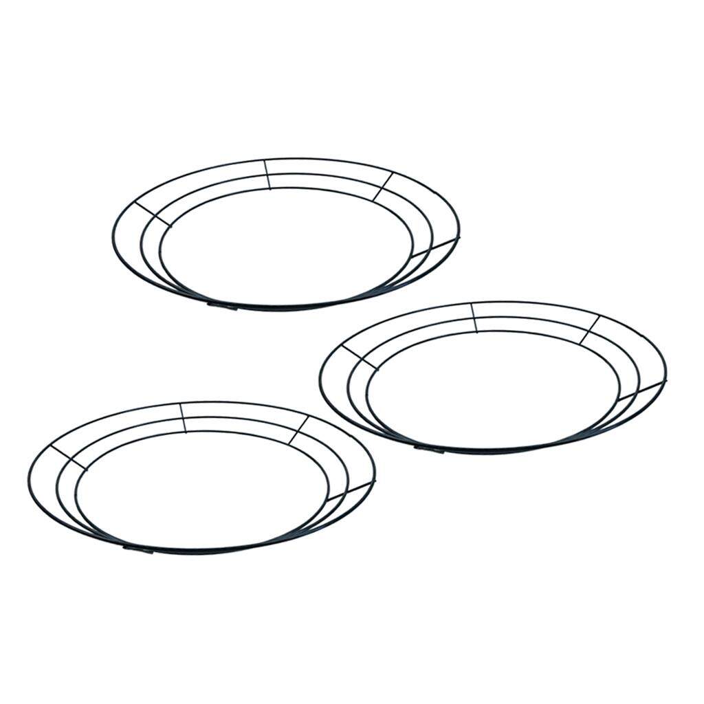 3x 10/'/'Metal Wreath Frame Ring DIY Floral Crafts Wreath Form Christmas Decor