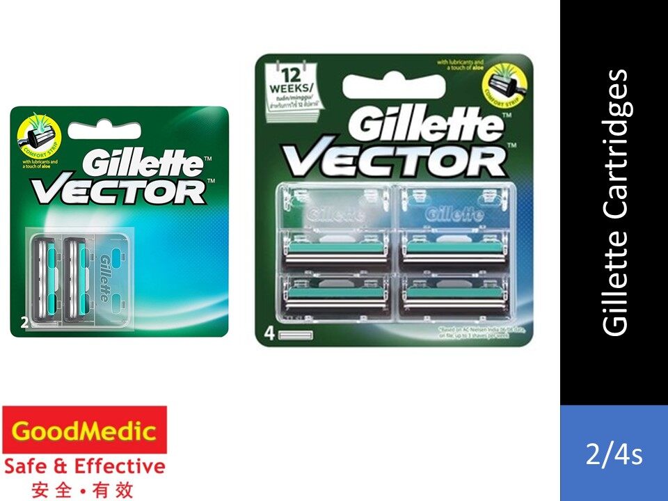 GILLETTE Vector Razor Blades 2/ 4 cartridges Lazada
