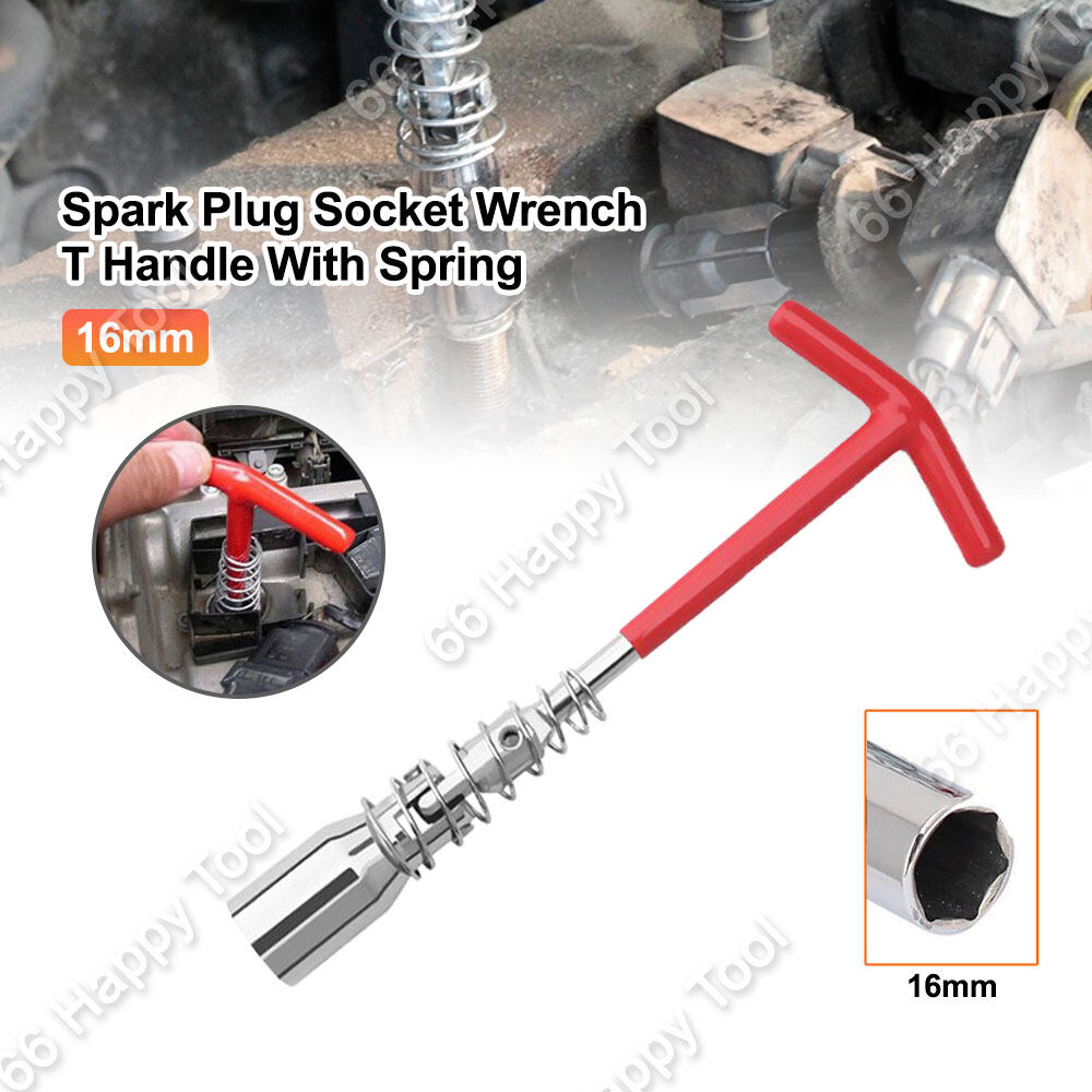 16mm Spark Plug Socket THandle Wrench With Spring 225mm Long Universal