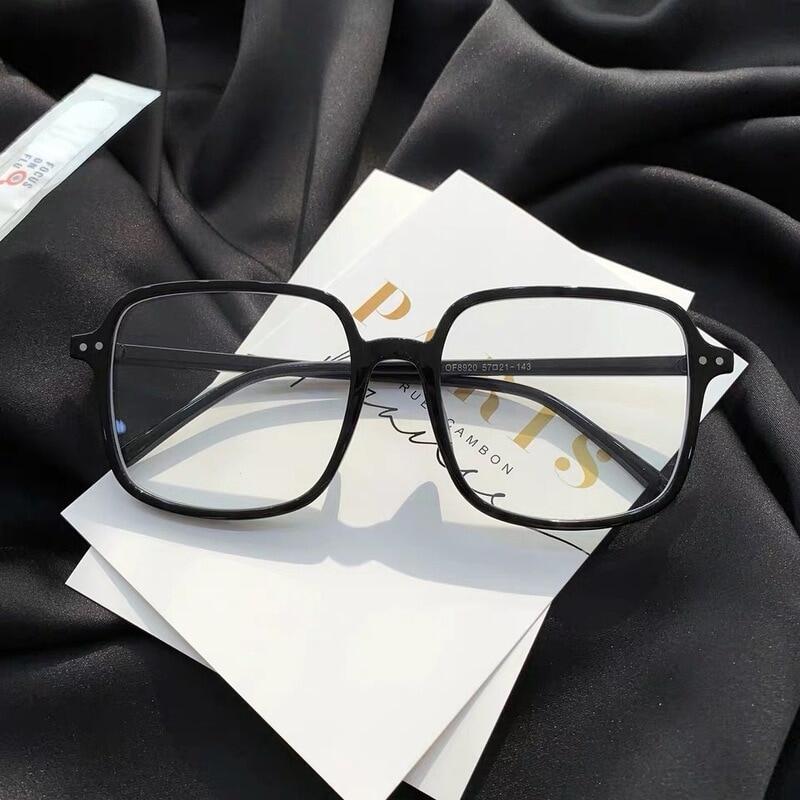 Gọng Kính Mắt Vuông Cỡ Lớn Màu Đen Mắt Kính Máy Tính Chống Chặn Màu Xanh Thiết Kế Thương Hiệu-Kính Cận 1.0 Đến 6.0