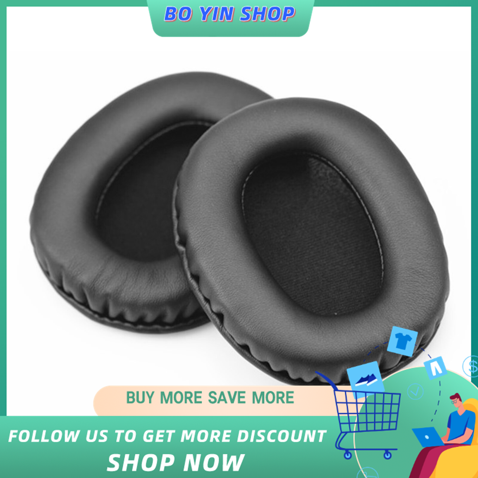 BO YIN 1 Pair Headphones Ear Pad Replacement Ear Cushion Cover Compatible with Edifier W800BT W830BT G1 G2 G20 Headphone Earpads