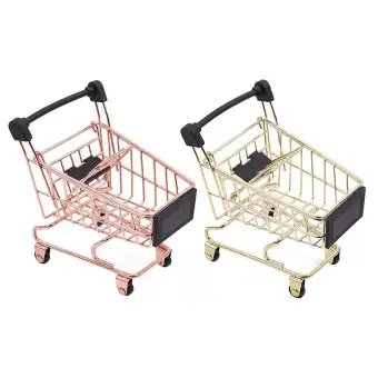 1 Pc Mini Supermarket Shopping Trolley Phone Holder Office Desk